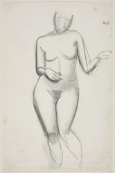 Stehendes weibliches Modell