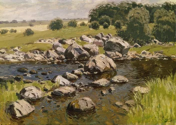 Landschaft mit Steinen