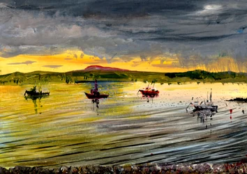 Auf der Heiligen Insel bei Sonnenuntergang, 2007