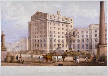 Zuckerraffinerie in der Leman Street, Stepney, London