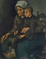 Bäuerin mit Kind auf dem Schoß, 1885