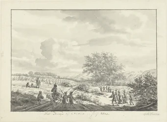Militärlager in den Dünen bei Overveen im Juli 1803