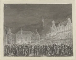 Feier der Verkündung der Allianz mit Frankreich auf dem Grote Markt in Haarlem, 1795