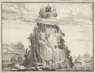 Tempel der Weisheit auf einem Felsen