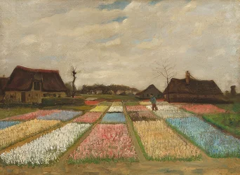 Blumenbeete in Holland. Um 1883
