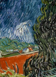 Garten von Doktor Gachet in Auvers-sur-Oise (Detail). Gemälde von Vincent van Gogh (1853-1890) 1890. Maße 0,73x0,52 m. Paris, Musée d