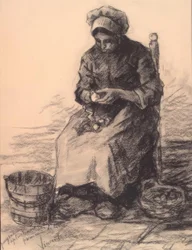 Kartoffelschälerin