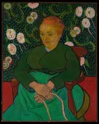 Die Wiegenfrau (eine Frau wiegt eine Wiege; Augustine-Alix Pellicot Roulin, 1851-1930)