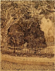 Park mit Zaun