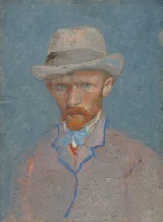 Selbstporträt mit grauem Filzhut