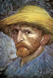 Selbstporträt mit Strohhut, 1887