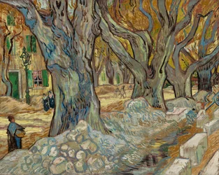 Die großen Platanen (Straßenarbeiter in Saint-Rémy)