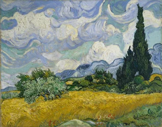 Weizenfeld mit Zypressen, 1889