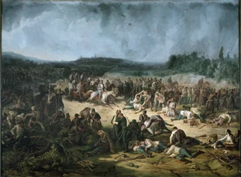 Das österreichische Lager nach der Schlacht von Solferino