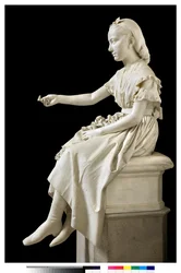 Porträt der Marquise Virginia Busti Porro als junges Mädchen oder junge Dame, die eine Blume anbietet