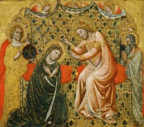 Die Krönung der Jungfrau Maria, 1340-1344