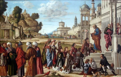 Die Weihe des Heiligen Stephanus zum Diakon