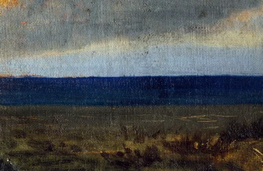 Blauer Himmel über dem Meer