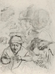Le Citoyen Aubourg, Mme Aubourg und ihre Familie, ca. 1795-1805