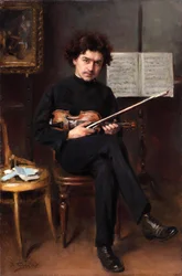 Porträt des Geigers und Komponisten Jan Kubelik, 1908
