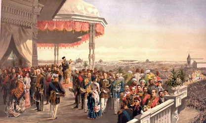 Öffentliche Feierlichkeiten nach der Krönung von Kaiser Alexander III. auf dem Chodynka-Feld