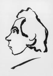 Porträt von Viktor Vladimirovich Khlebnikov, besser bekannt unter dem Pseudonym Velimir Khlebnikov (1885-1922)
