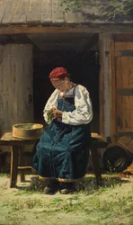 Bäuerin bei der Arbeit, 1874