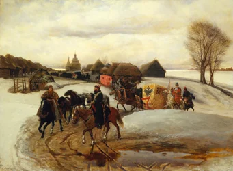 Die Frühlingspilgerfahrt der Zarin zur Zeit von Zar Alexei I. Michailowitsch