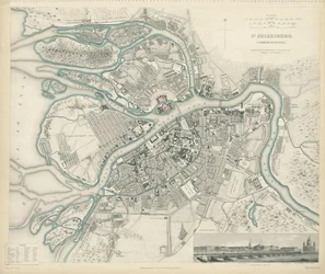 Karte von Petersburg, 1834