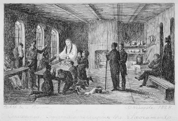 Im Newgate-Gefängnis, Old Bailey, City of London, 1828