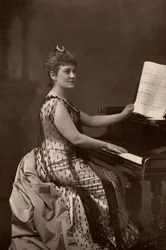 Madame Nordica (Lilian Norton) (1857-1914) amerikanische Sopranistin (Woodburytypie)