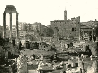 Gesamtansicht des Forums, Rom, Italien, 1895