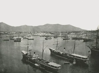 Gesamtansicht des Hafens, Palermo, Sizilien, Italien, 1895