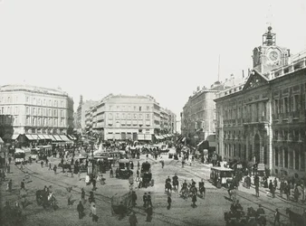 Die Puerta del Sol, Madrid, Spanien, 1895
