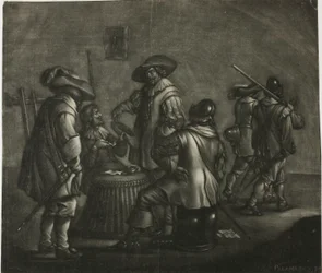 Gruppe von sechs Soldaten