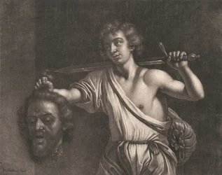 David mit dem Kopf von Goliath