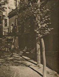 Ein ruhiger Pool im tosenden Zentrum Londons, um 1935
