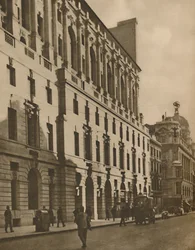 Gebäude, die das neue London in der Moorgate Street repräsentieren