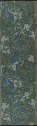 Zugeschnittenes Paneel einer Tapete mit Feigen und Pfauen, ca. 1895