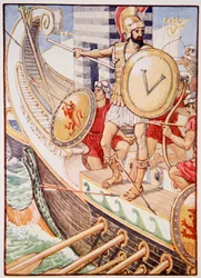 Er wurde zum Ziel für jeden Pfeil, Illustration aus 