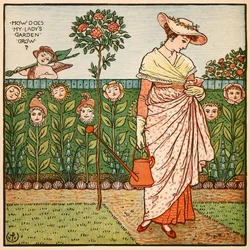Wie wächst der Garten meiner Dame, aus Walter Cranes Malbuch, veröffentlicht 1889