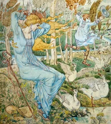 Das Mädchen mit den Gänsen
