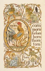 Reimwörter, die mit dem Buchstaben N enden. Zur Veranschaulichung der Verwendung des Buchstabens O. Der Goldene Primer