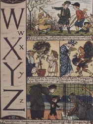 W bis Z aus einem Alphabet basierend auf alten Kinderreimen