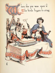 Als der Kuchen geöffnet wurde, begannen die Vögel zu singen.