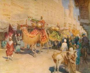 Eine arabische Hochzeitsprozession