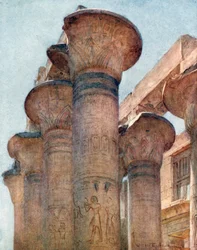 Kapitäle in der Hypostylhalle, Karnak