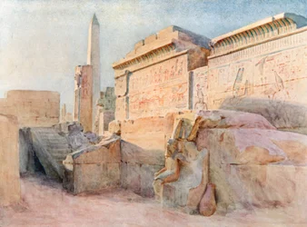 Das Heiligtum von Karnak (Farblitho)