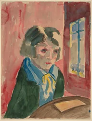 Mädchen am Fenster