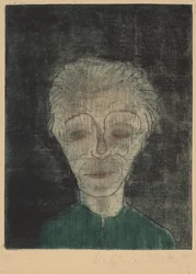 Müder Mann (Selbstporträt)